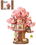 Rolife Sakura Tree House 3D Wooden Puzzle - 535 Pieces DIY Kit